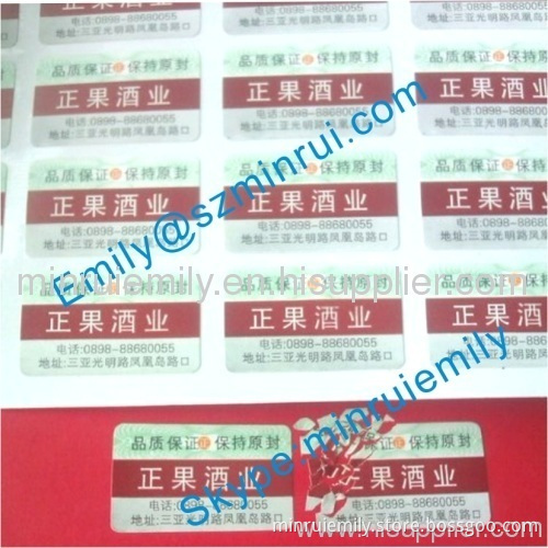 Custom Security Seal Stickers,tamper Evident Adhesive Seal Labels